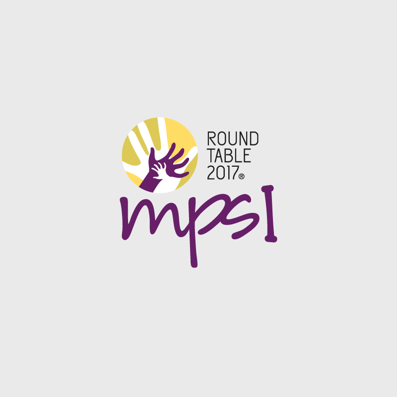 Isologotipo Pompe Round Table. Compañía Biotecnológica.