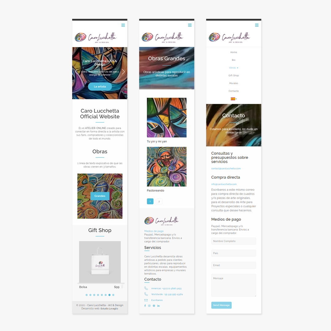 Artista plástica. Página web.